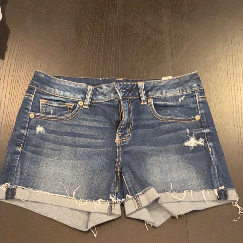 American Eagle super stretch blue denim short 10